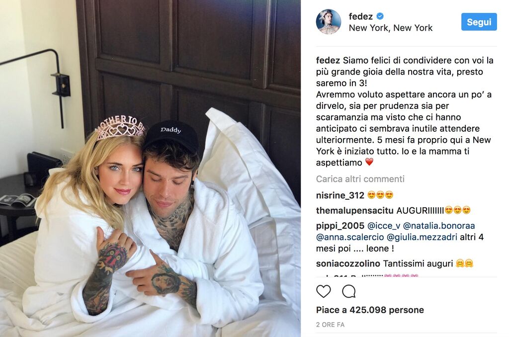 post chiara ferragni incinta